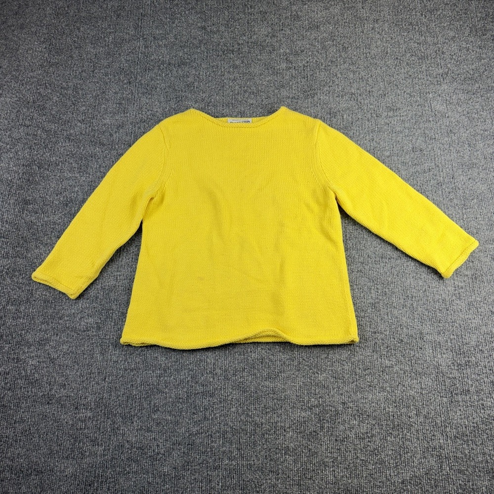 Vintage Pendleton Sweater‎ Womens Petite P Yellow 3/4 Sleeve Knit Hong Kong